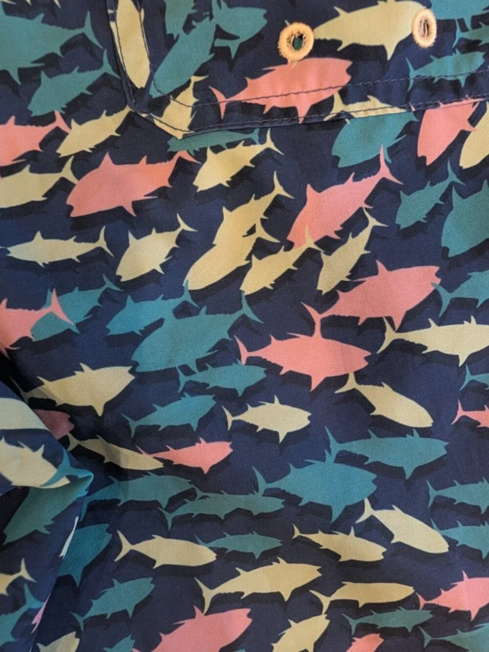 Boys Vineyard Vines Bathing Suit - Blue Fish - Size M